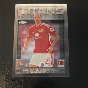 Topps Chrome Titans Card with Leonardo Bonucci playing with FC Union Berlin